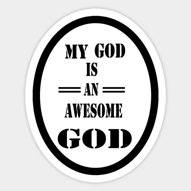 My God is an awesome God Sticker by theshop